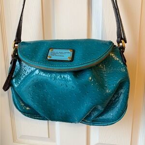 Marc By Marc Jacobs  Teal Ostrich Crossbody Bag